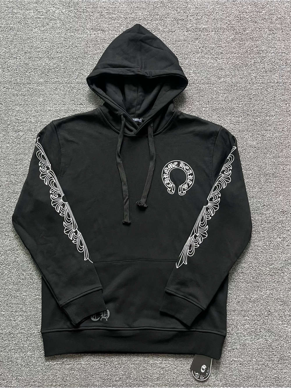 Black Chrome Hearts Pullover Hoodie